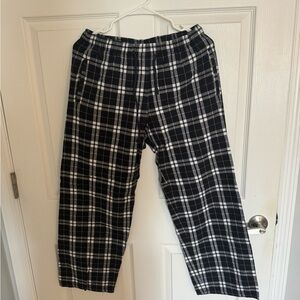 Black and White Plaid Pajama Pants
